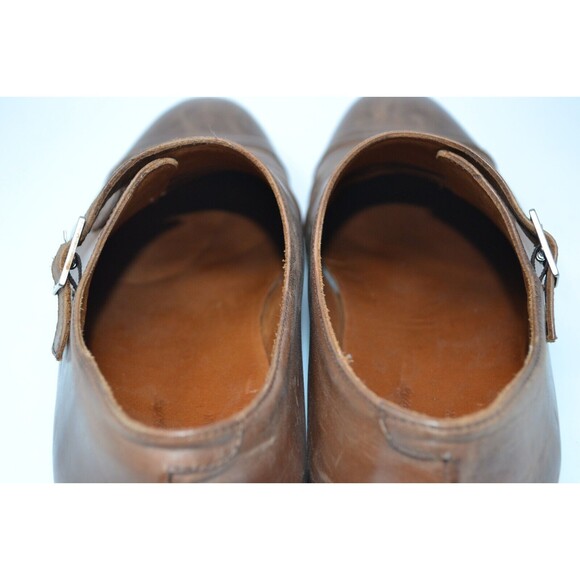 Massimo Matteo 7921 Cuoio Brown Single Monk Dress Shoes Mens 10.5 M Oxford ITALY main image 16